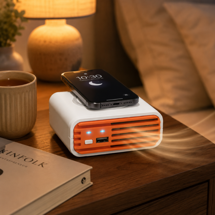 Purificator de aer wireless 3 in 1 Portocaliu [2]