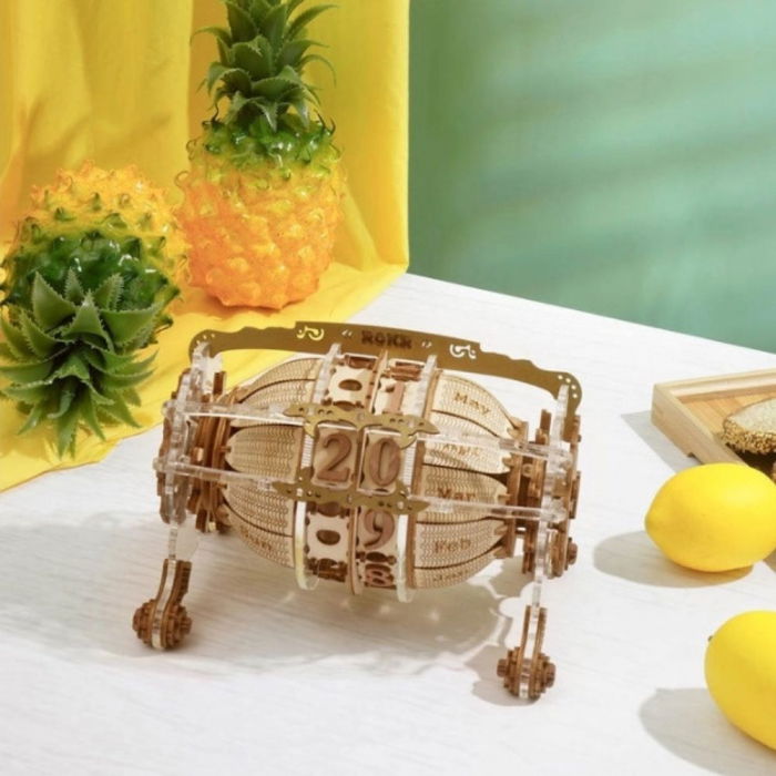 Puzzle 3 Ceas Calendar Masina Timpului, Mecanic, Robotime [3]