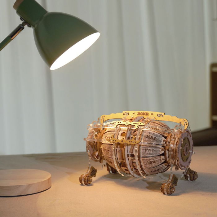 Puzzle 3 Ceas Calendar Masina Timpului, Mecanic, Robotime [1]