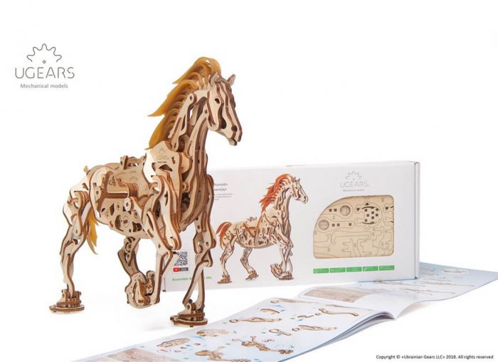 Puzzle 3D Cal Bionic din lemn Ugears [17]