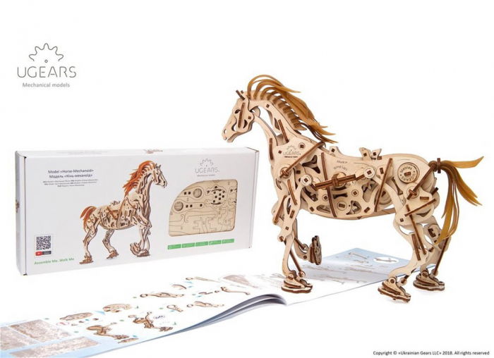 Puzzle 3D Cal Bionic din lemn Ugears [16]