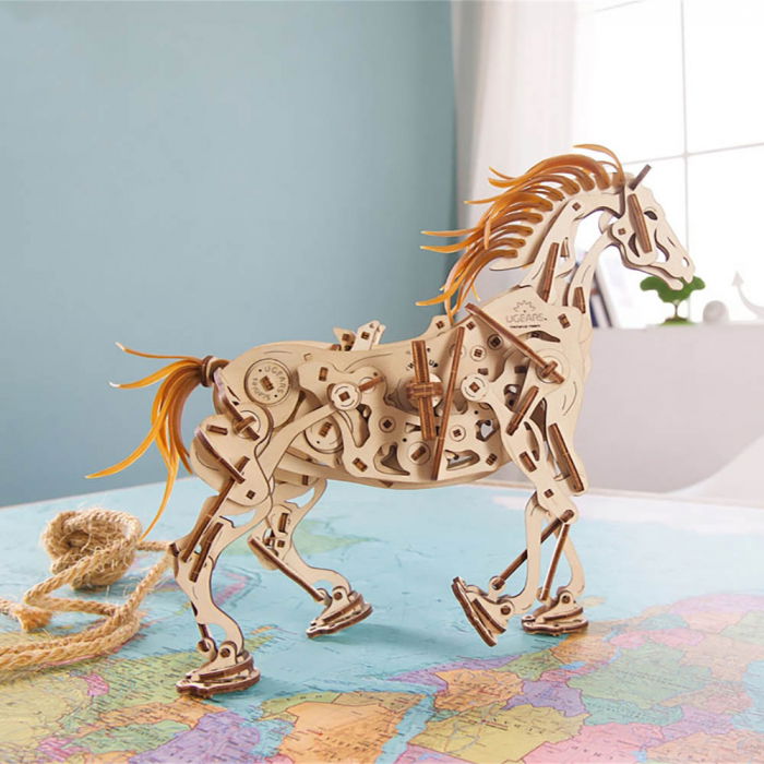 Puzzle 3D Cal Bionic din lemn Ugears [2]