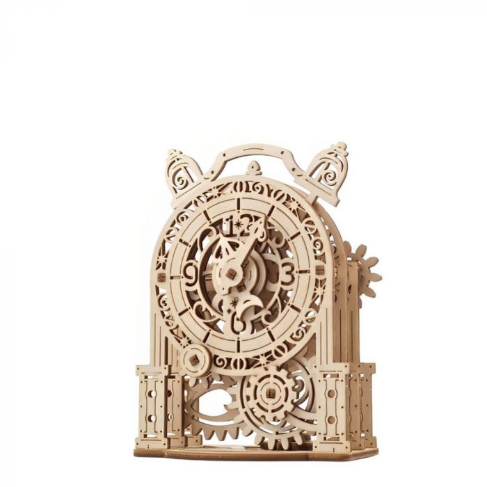 Puzzle 3D Ceas cu alarma Vintage din lemn, Ugears [9]