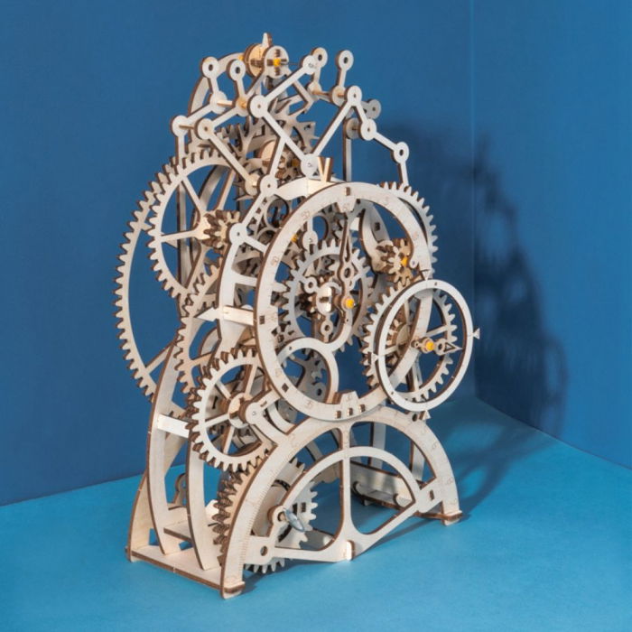 Puzzle 3D Ceas cu pendul, Lemn, Robotime [6]