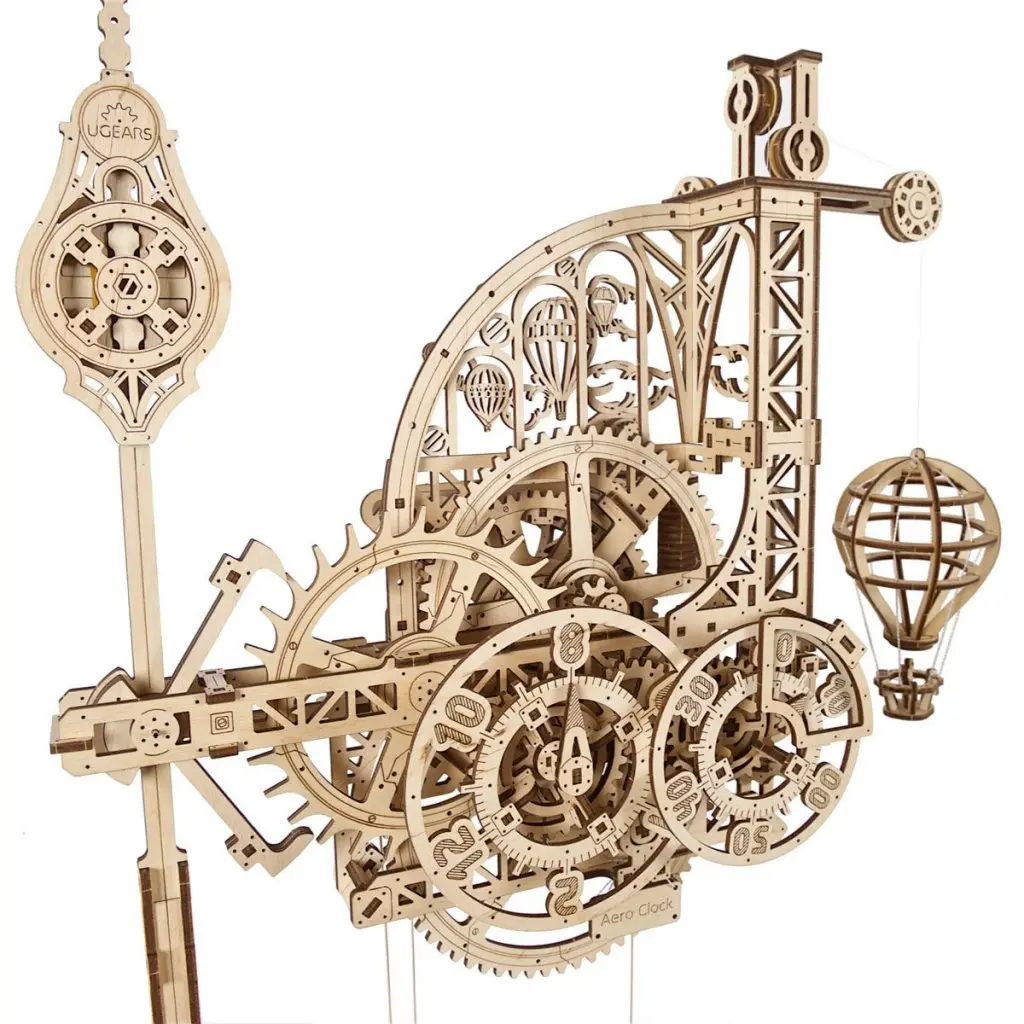 Puzzle 3D Ceas de perete cu pendul, Ugears [10]