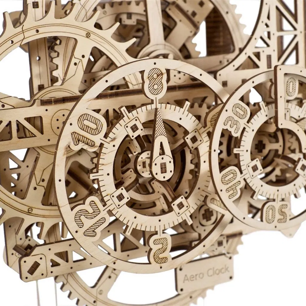 Puzzle 3D Ceas de perete cu pendul, Ugears [9]