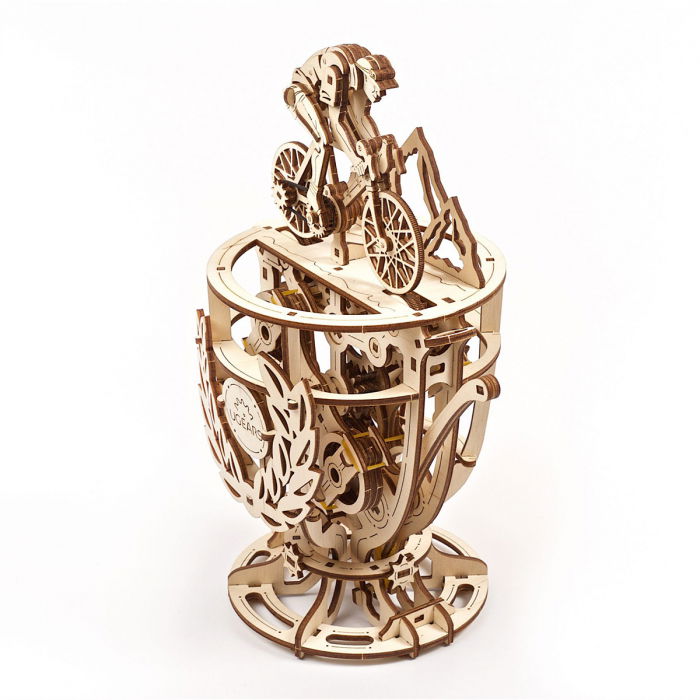 Puzzle 3D Ciclist Automat din lemn Ugears [8]