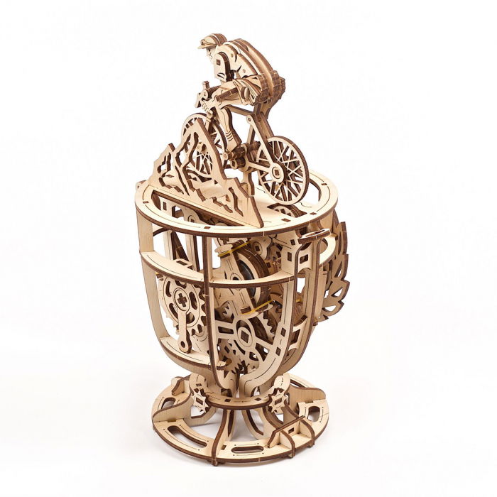 Puzzle 3D Ciclist Automat din lemn Ugears [9]