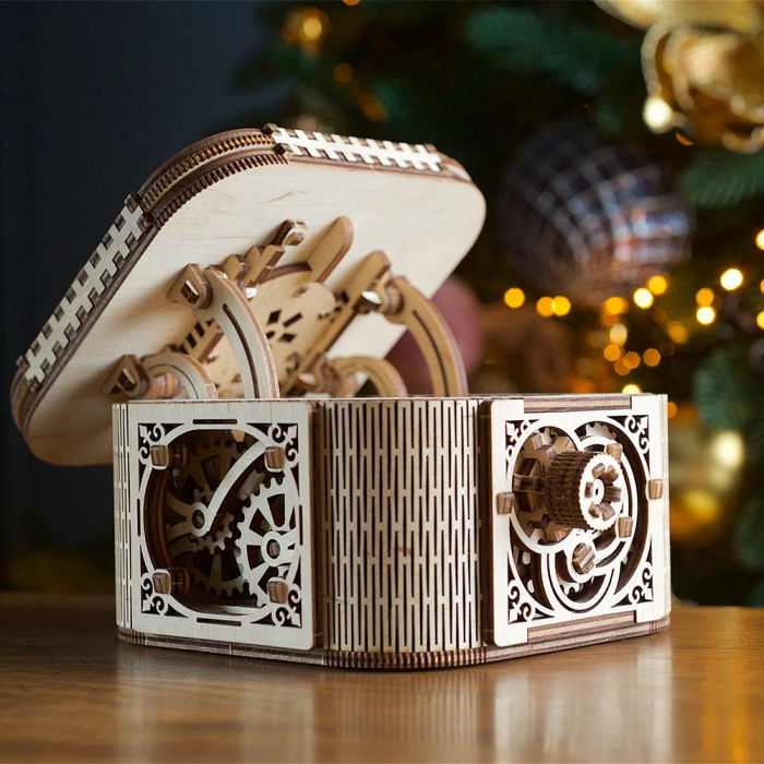 Puzzle 3D Cufar Comori - Model Mecanic din Lemn Ugears [3]