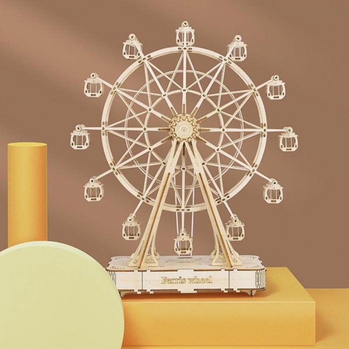 Puzzle 3D Cutie Muzicala Ferris Wheel, Lemn, Rolife [3]