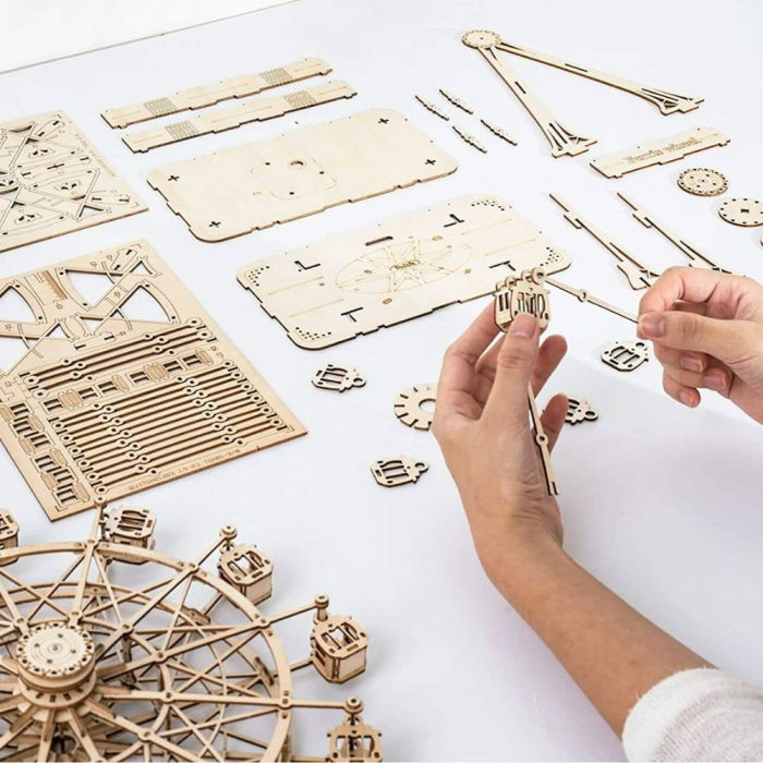 Puzzle 3D Cutie Muzicala Ferris Wheel, Lemn, Rolife [7]