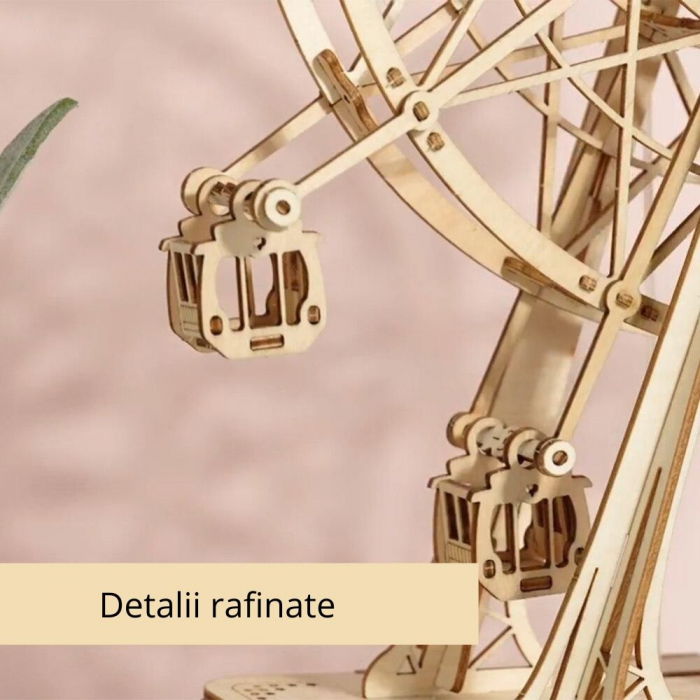 Puzzle 3D Cutie Muzicala Ferris Wheel, Lemn, Rolife [6]