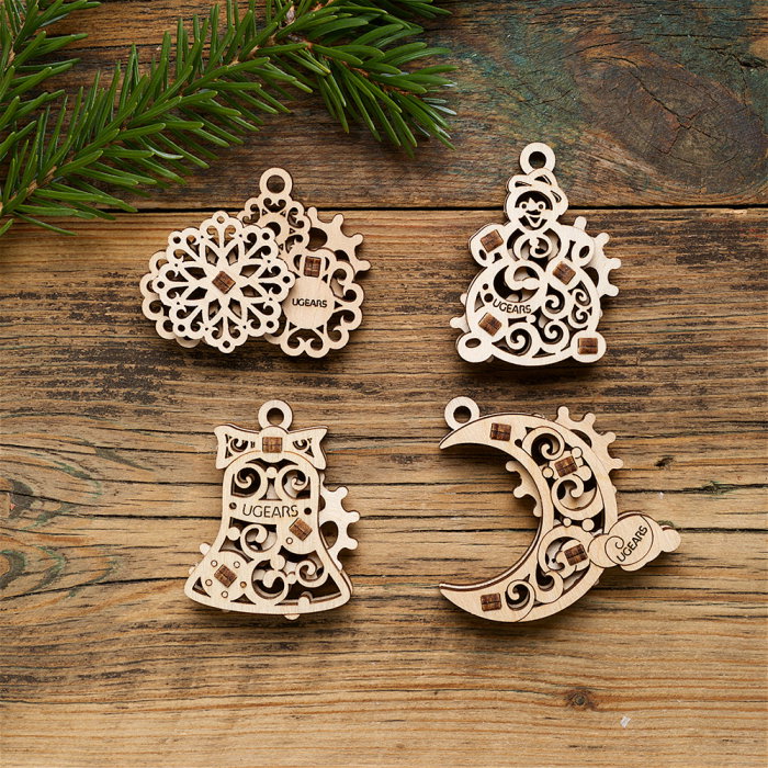 Puzzle 3D Decoratiuni pentru Brad din lemn Ugears [2]