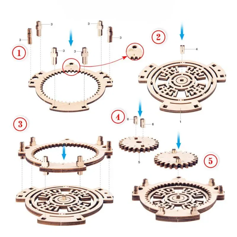 Puzzle 3D din lemn Calendar 21 Piese [7]