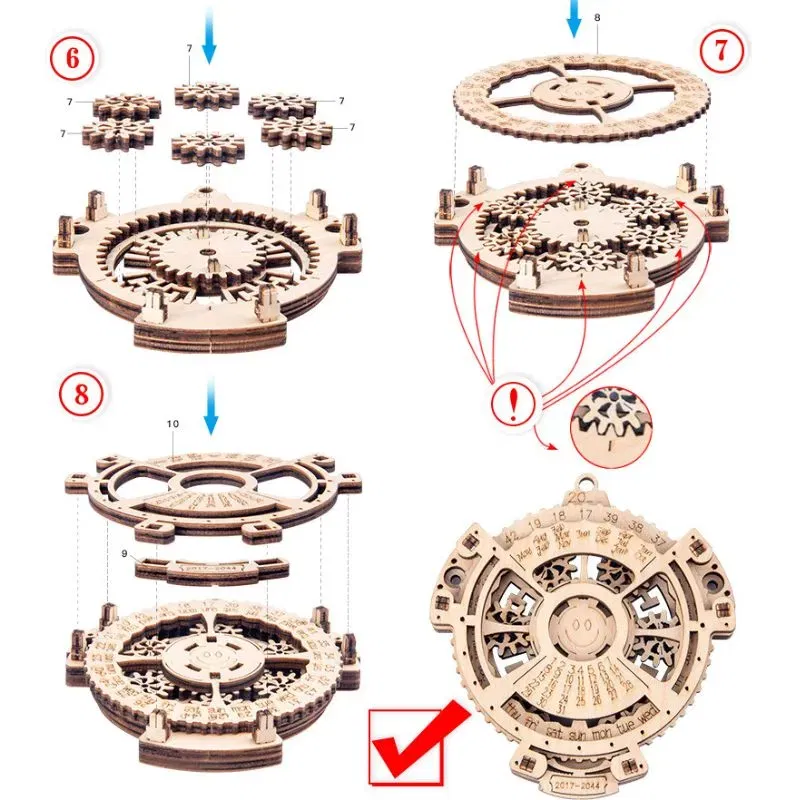 Puzzle 3D din lemn Calendar 21 Piese [8]