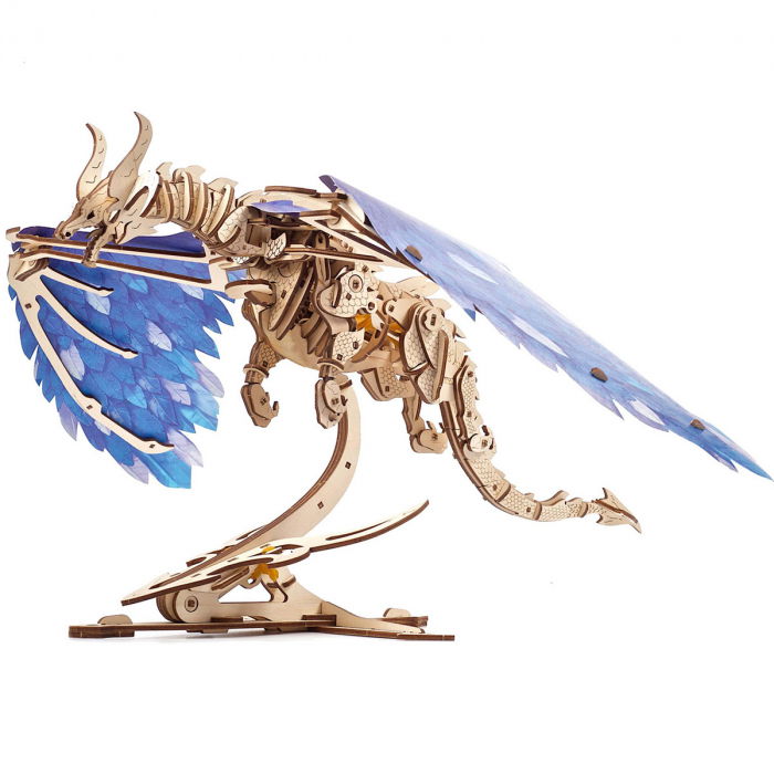 Puzzle 3D Dragonul Furtunii din lemn Ugears [7]