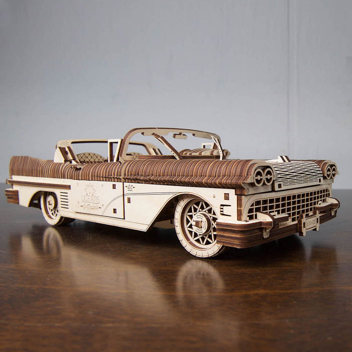 Puzzle 3D Dream Cabriolet VM-05 din lemn Ugears [1]