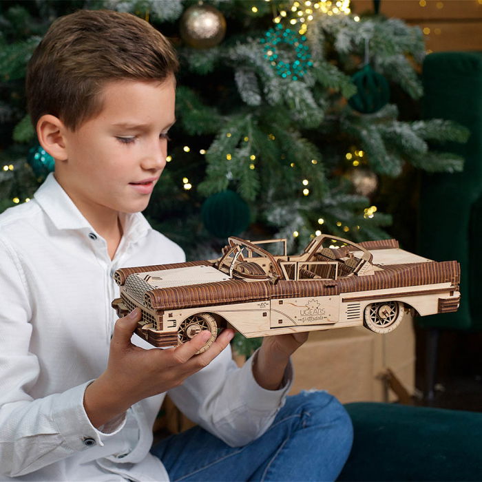 Puzzle 3D Dream Cabriolet VM-05 din lemn Ugears [2]