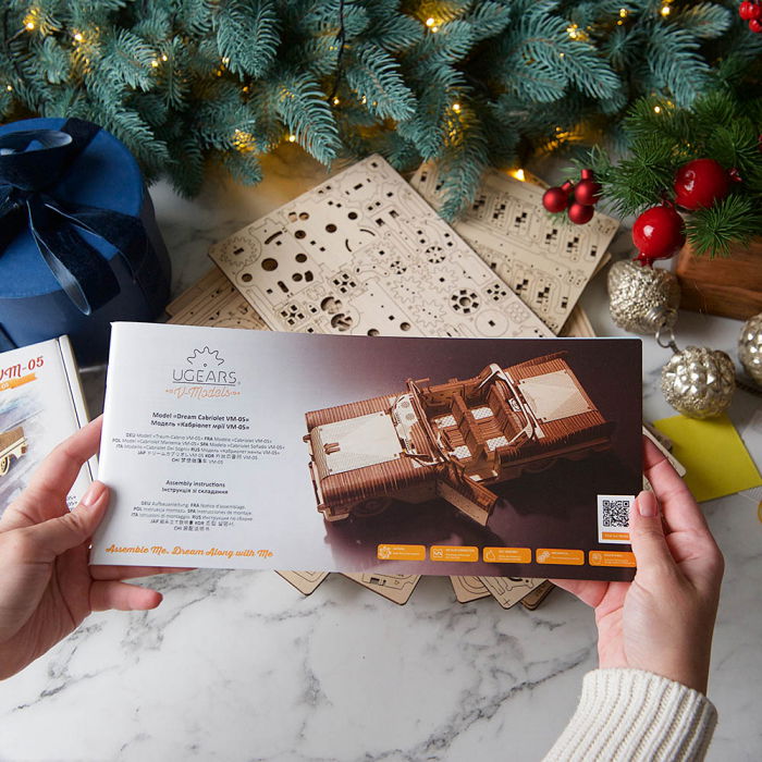 Puzzle 3D Dream Cabriolet VM-05 din lemn Ugears [7]