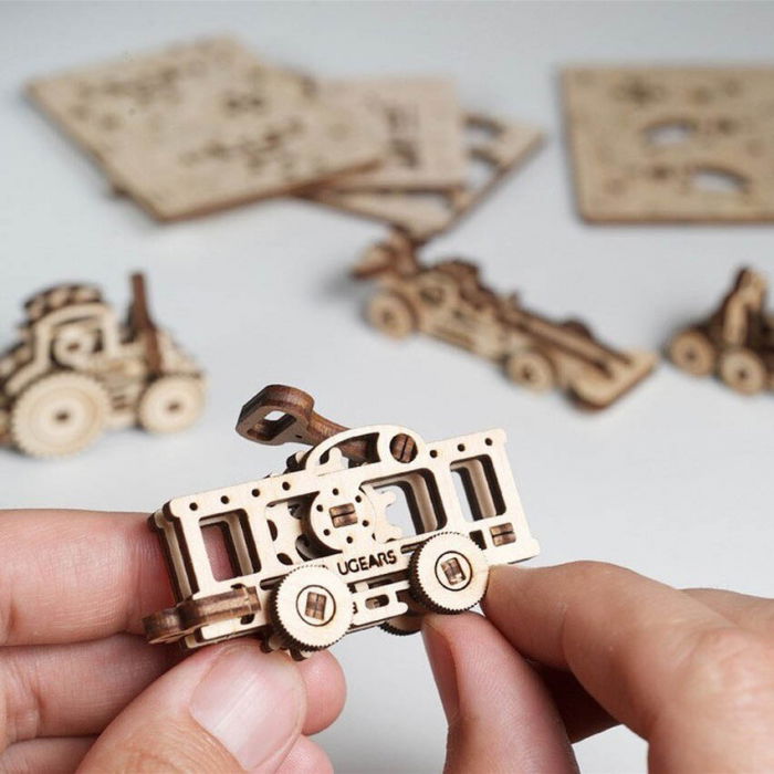 Puzzle 3D Fidget Vehicule din Lemn Ugears [1]
