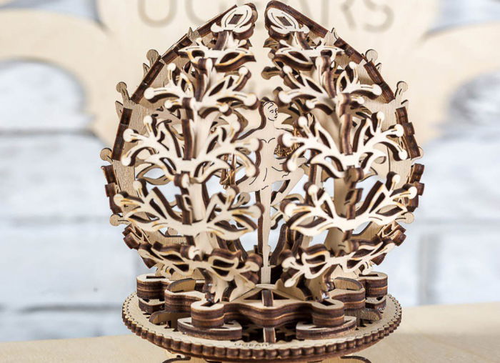 Puzzle 3D Floare din Lemn Ugears [6]
