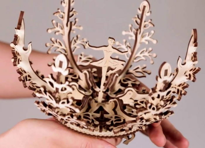 Puzzle 3D Floare din Lemn Ugears [9]