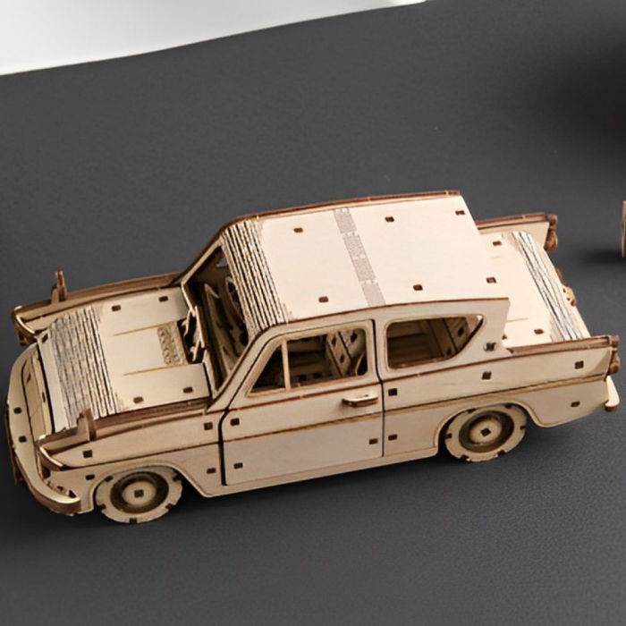 Puzzle 3D Flying Ford Anglia din lemn, Ugears [3]