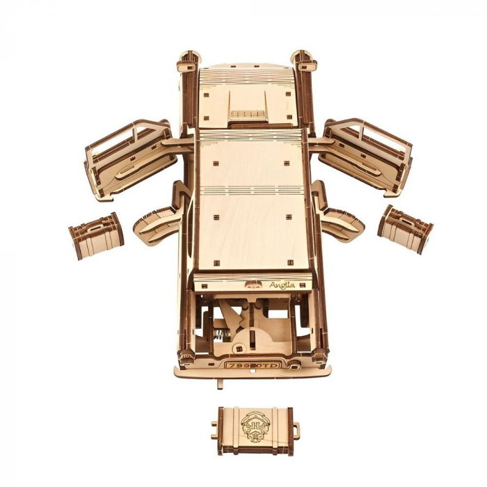 Puzzle 3D Flying Ford Anglia din lemn, Ugears [14]