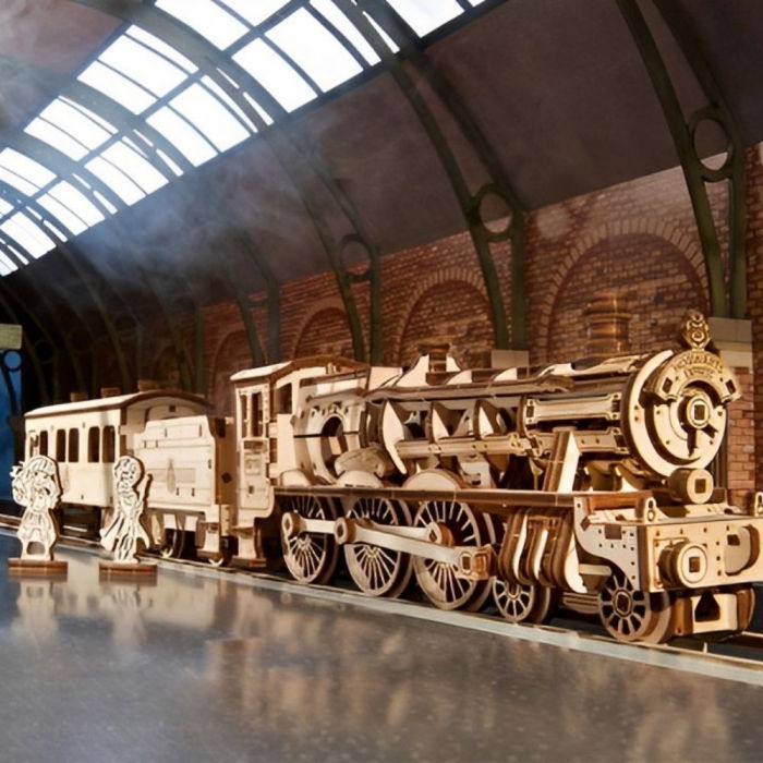 Puzzle 3D Hogwarts  Express din lemn, Ugears [2]