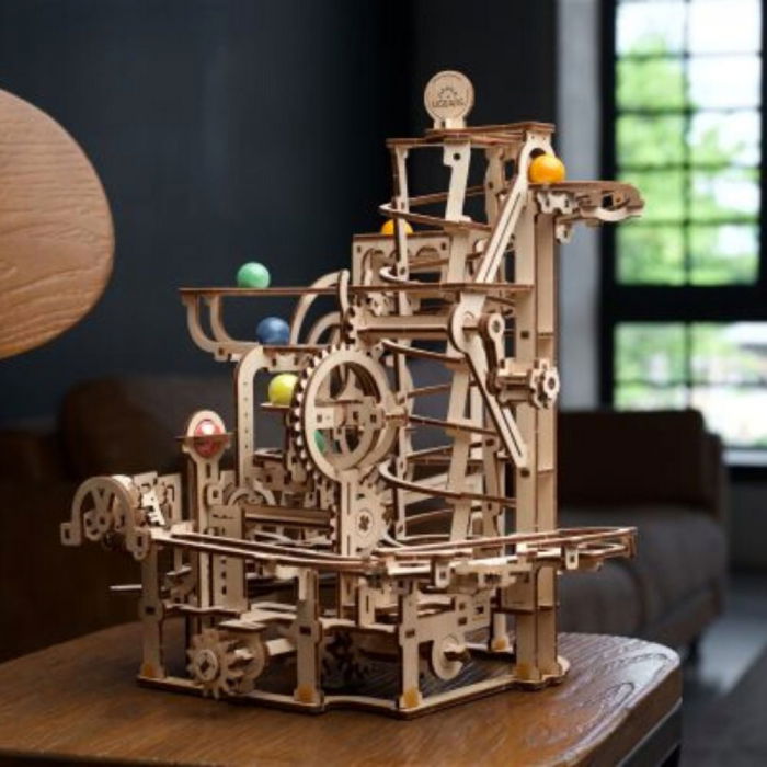 Puzzle 3D Marble Run Spiral Hoist din lemn, Ugears [2]
