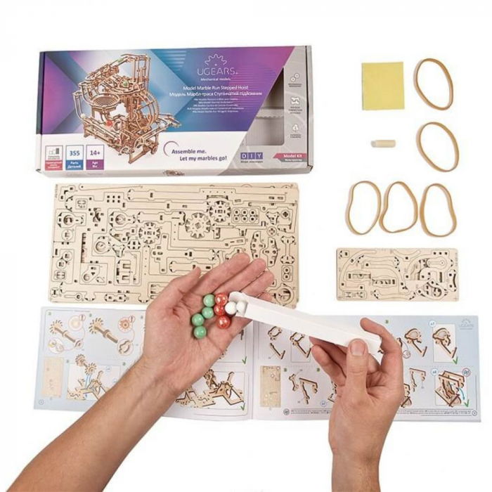 Puzzle 3D Marble run Tiered, Ugears [4]