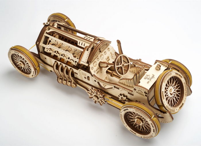 Puzzle 3D Masina Grand Prix U-9 din lemn Ugears [11]