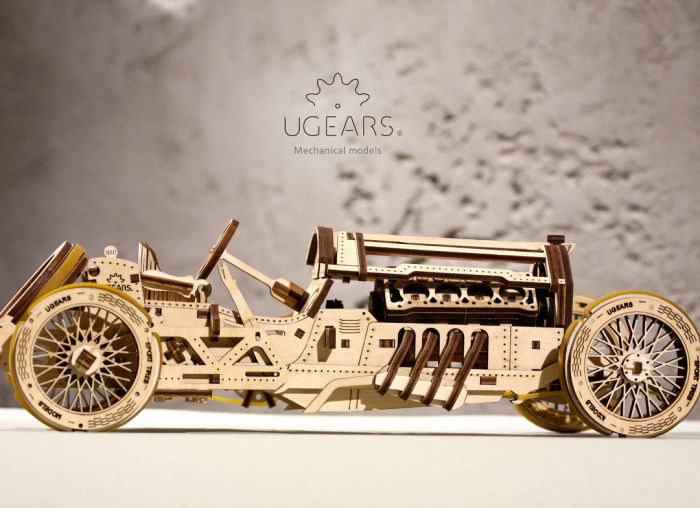 Puzzle 3D Masina Grand Prix U-9 din lemn Ugears [9]