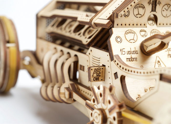 Puzzle 3D Masina Grand Prix U-9 din lemn Ugears [12]