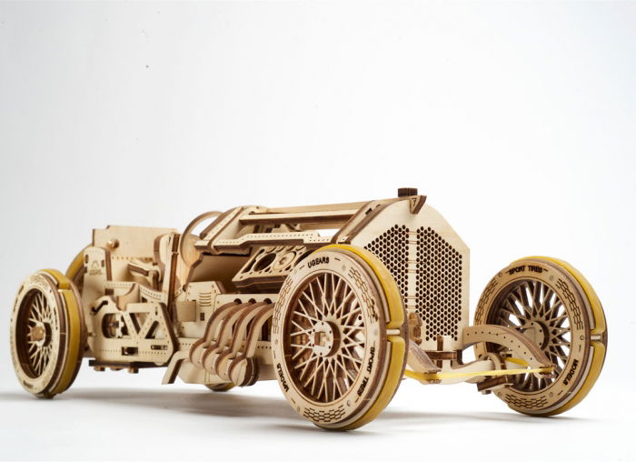 Puzzle 3D Masina Grand Prix U-9 din lemn Ugears [10]