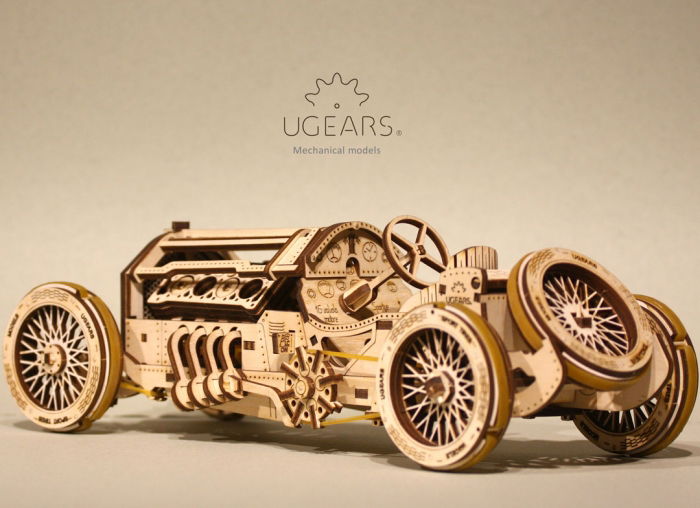 Puzzle 3D Masina Grand Prix U-9 din lemn Ugears [5]