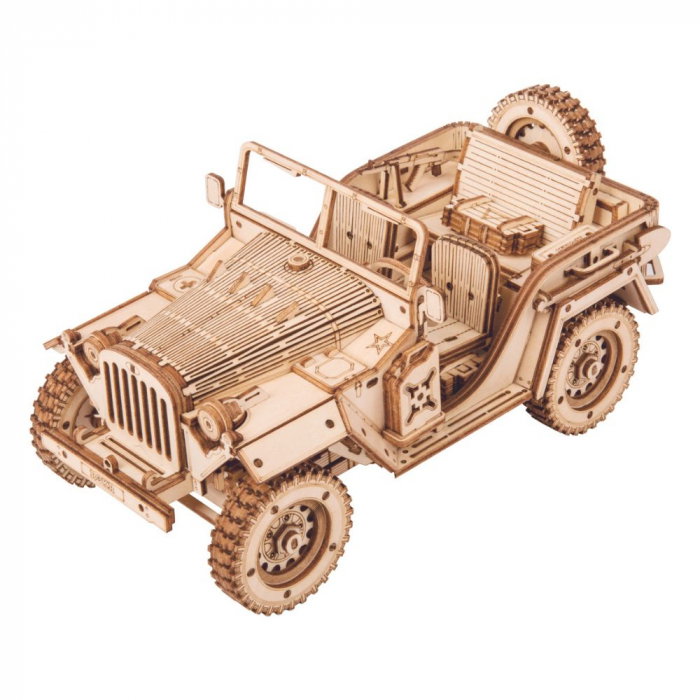 Puzzle 3D Masina militara, Lemn, Robotime [6]