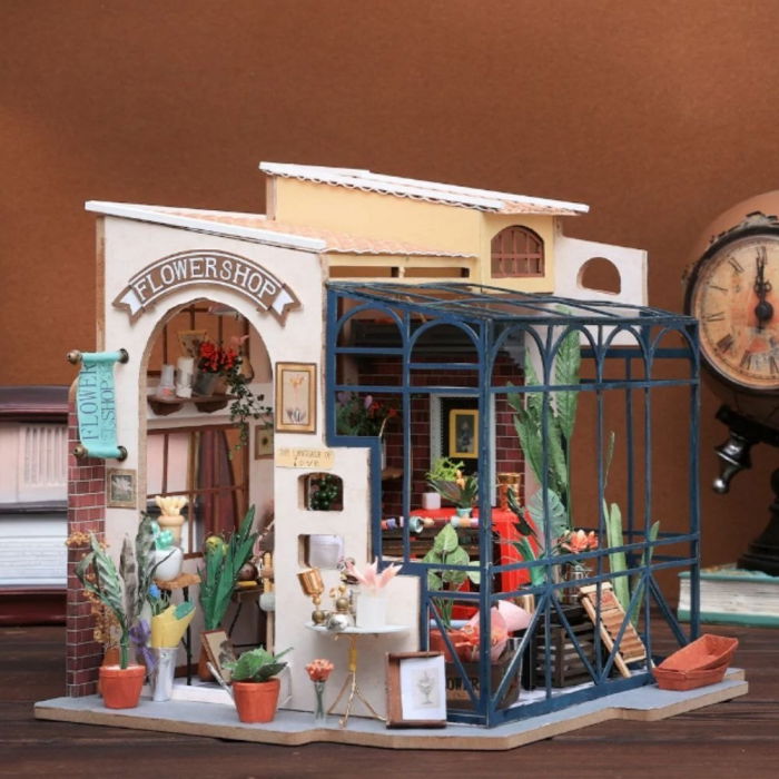 Puzzle 3D Minicasuta Floraria Emily, Lemn, Rolife [2]