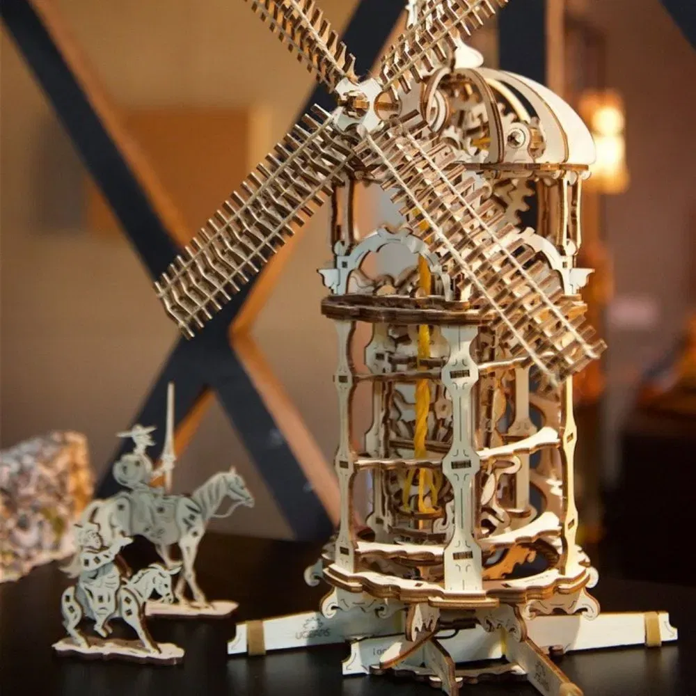 Puzzle 3D Moara de vant din lemn Ugears [5]