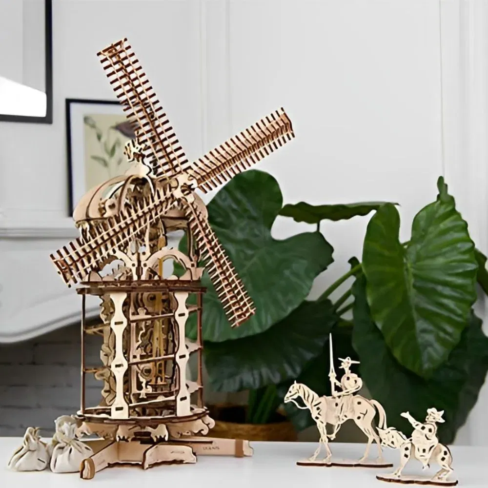 Puzzle 3D Moara de vant din lemn Ugears [1]