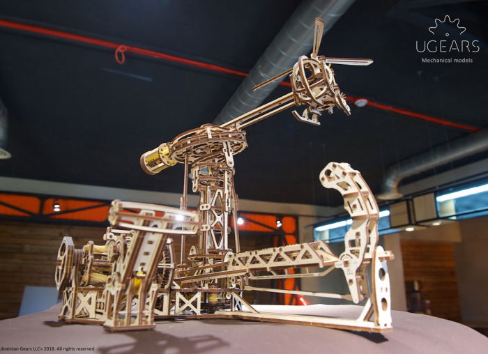Puzzle 3D Model Aviator din lemn Ugears [19]