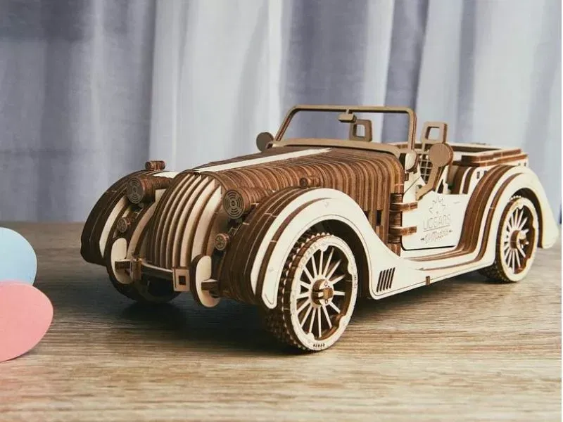 Puzzle 3D Model Roadster VM-O1 din lemn Ugears [32]