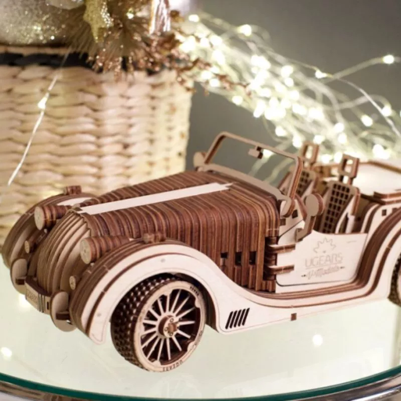 Puzzle 3D Model Roadster VM-O1 din lemn Ugears [13]