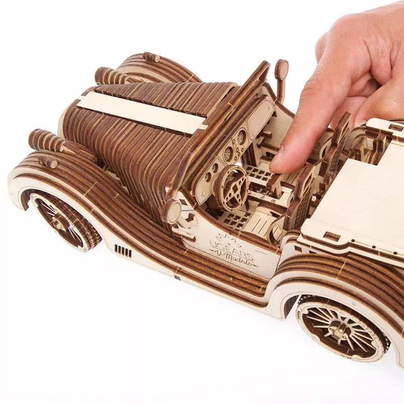 Puzzle 3D Model Roadster VM-O1 din lemn Ugears [18]