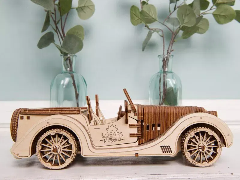 Puzzle 3D Model Roadster VM-O1 din lemn Ugears [26]