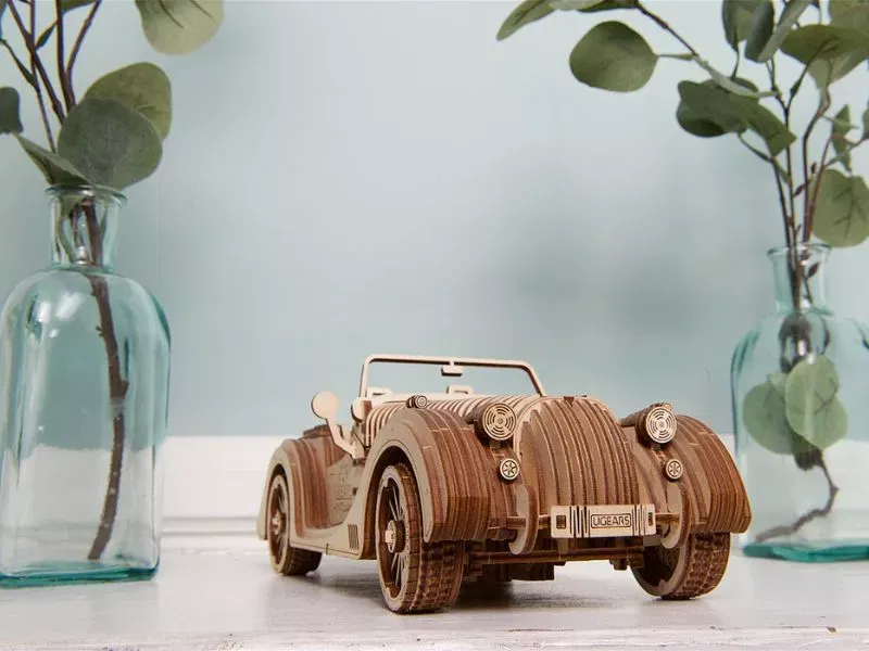 Puzzle 3D Model Roadster VM-O1 din lemn Ugears [27]