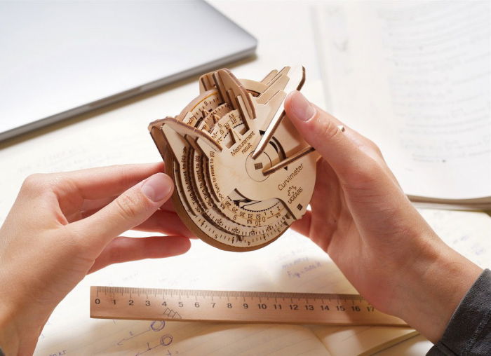 Puzzle 3D Model STEM Curbimetru din lemn Ugears [4]
