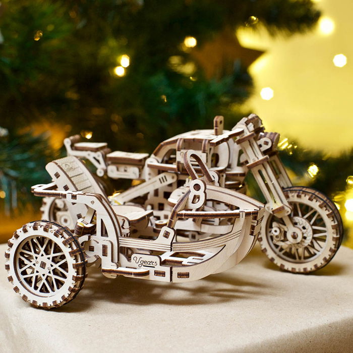 Puzzle 3D Motocicleta Scrambler UGR-10 din lemn Ugears [6]