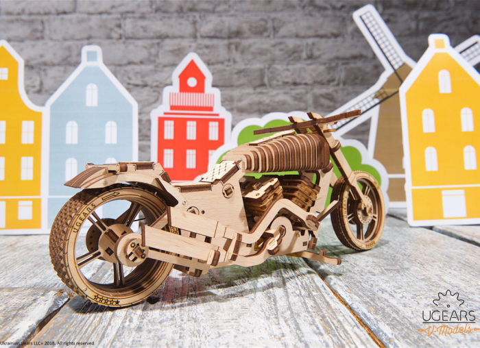 Puzzle 3D Motocicleta VM-02 din lemn Ugears [16]