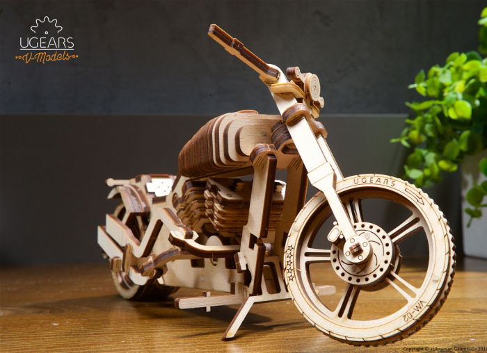 Puzzle 3D Motocicleta VM-02 din lemn Ugears [11]